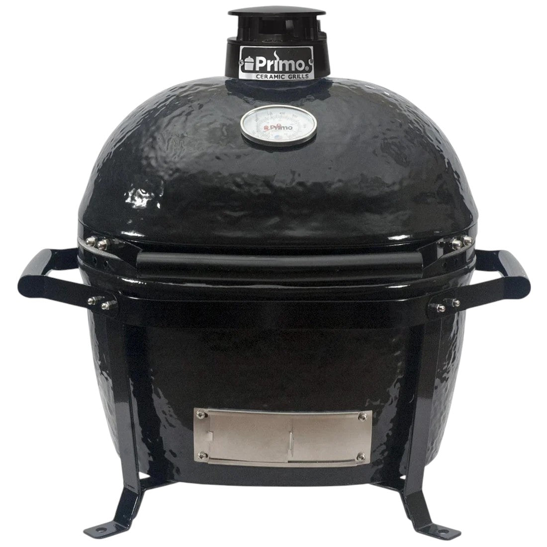 The Primo Ceramic Grills GO Cradle from a different angle, showcasing its portability and handles