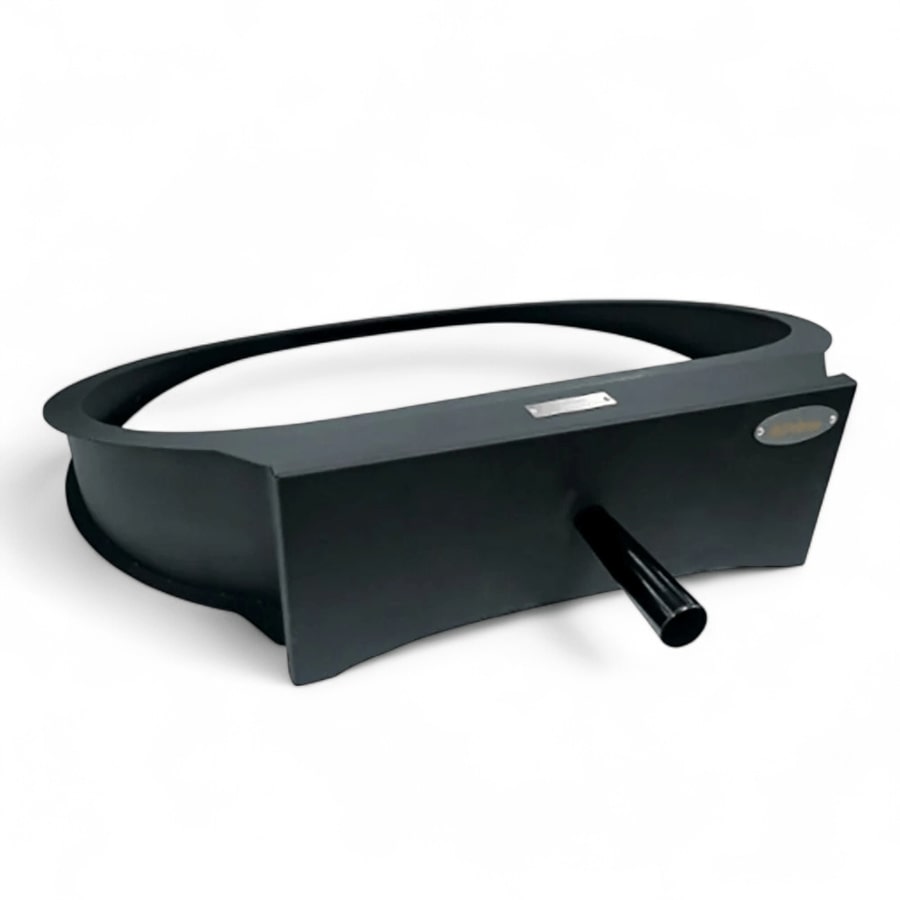 A close-up of the Primo Ceramic Grills Pizza Oven, highlighting its smooth, dark ceramic surface