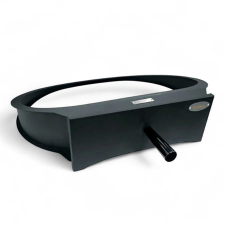 A close-up of the Primo Ceramic Grills Pizza Oven, highlighting its smooth, dark ceramic surface