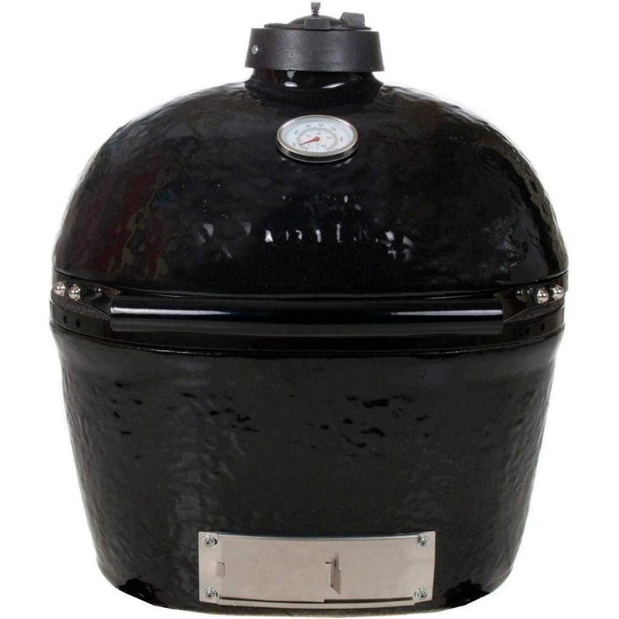 Front view of the Primo Oval Junior Kamado Ceramic Charcoal Grill