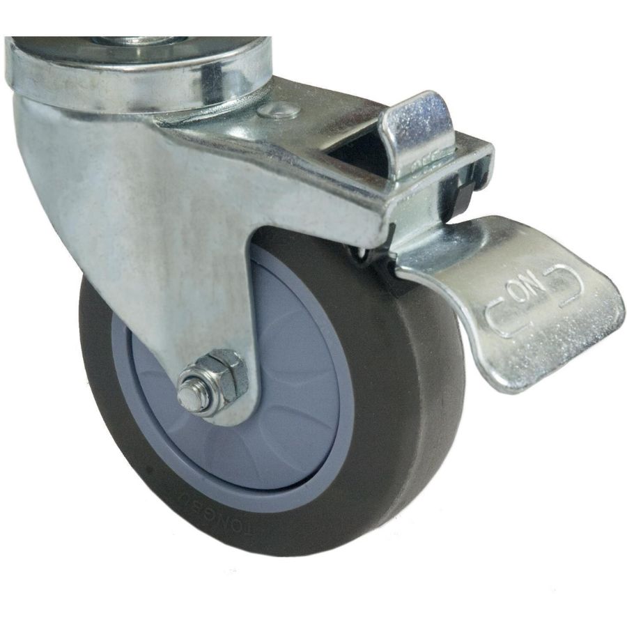 Locking caster wheel of the Primo Oval Large All-in-one Grill for mobility