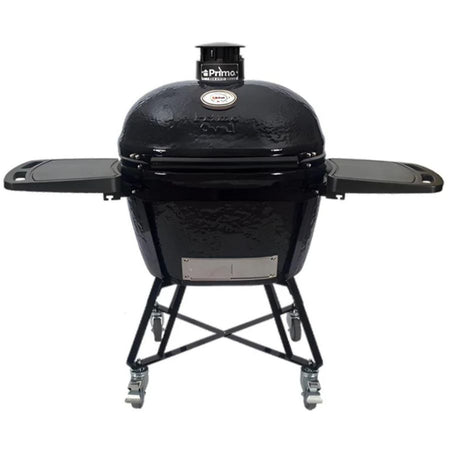 Front view of the Primo Oval XX-Large All-in-One Kamado Ceramic Charcoal Grill