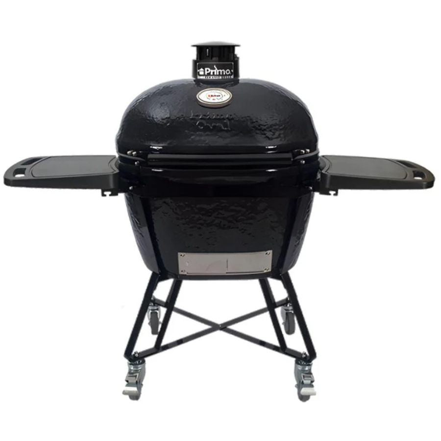 Front view of the Primo Oval XX-Large All-in-One Kamado Ceramic Charcoal Grill